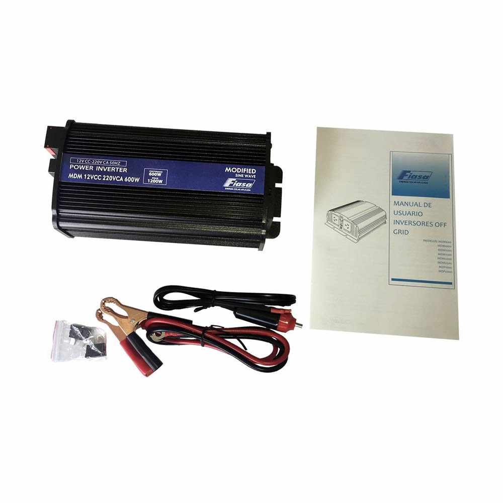 Inversor de Corriente Off Grid FIASA Onda Senoidal Modificada 12V 600W | fiasa.com.ar | Fábrica de Implementos Agrícolas