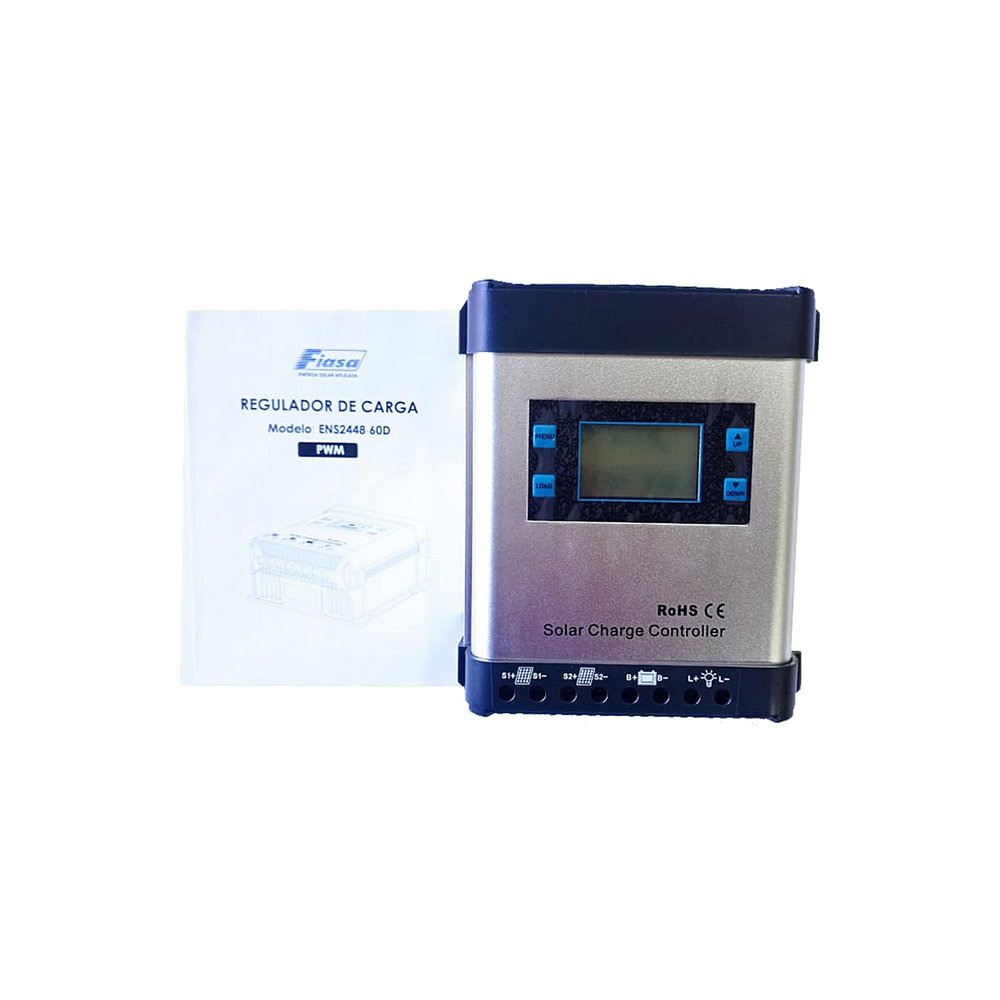 Regulador de carga Fiasa PWM 24/48V 60A | fiasa.com.ar | Fábrica de Implementos Agrícolas